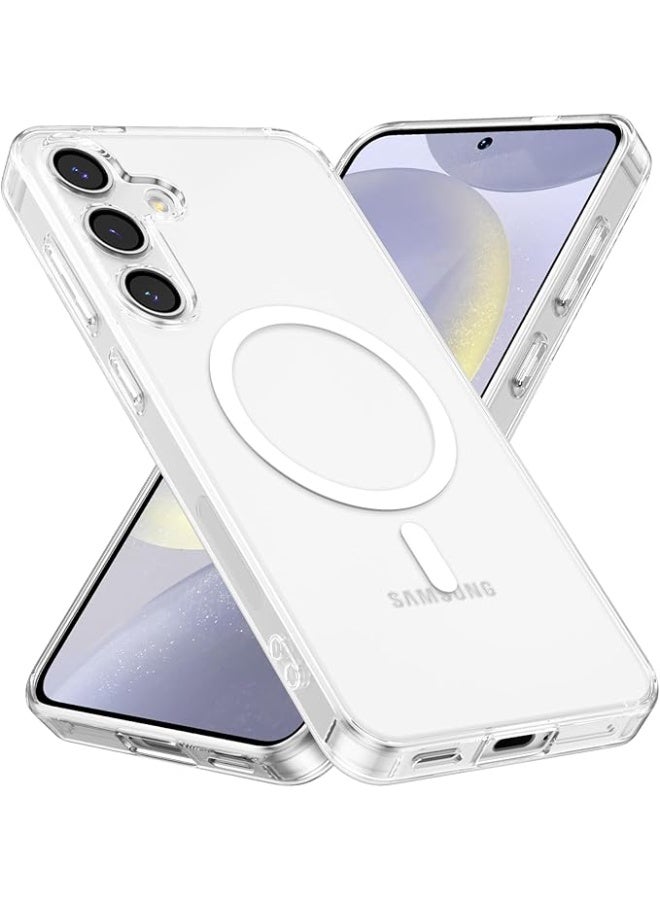 Magnetic for Samsung Galaxy A25 Case Clear, [Compatible with Mag-safe] Slim Thin Anti-Yellow Shockproof Phone Cover for Samsung A25, Transparent - Image 1